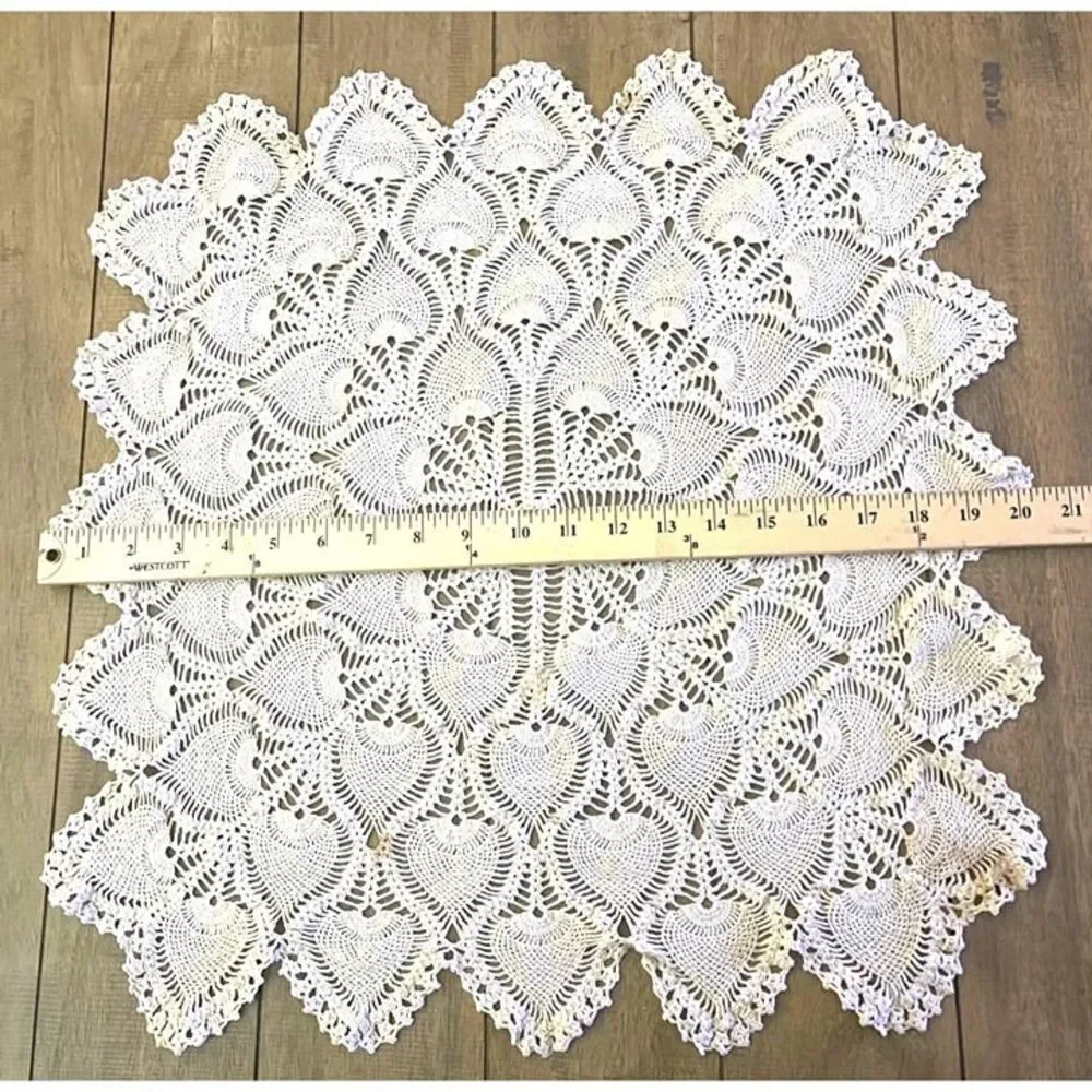 Vintage Handmade Crochet Lace Doily Table Topper 20